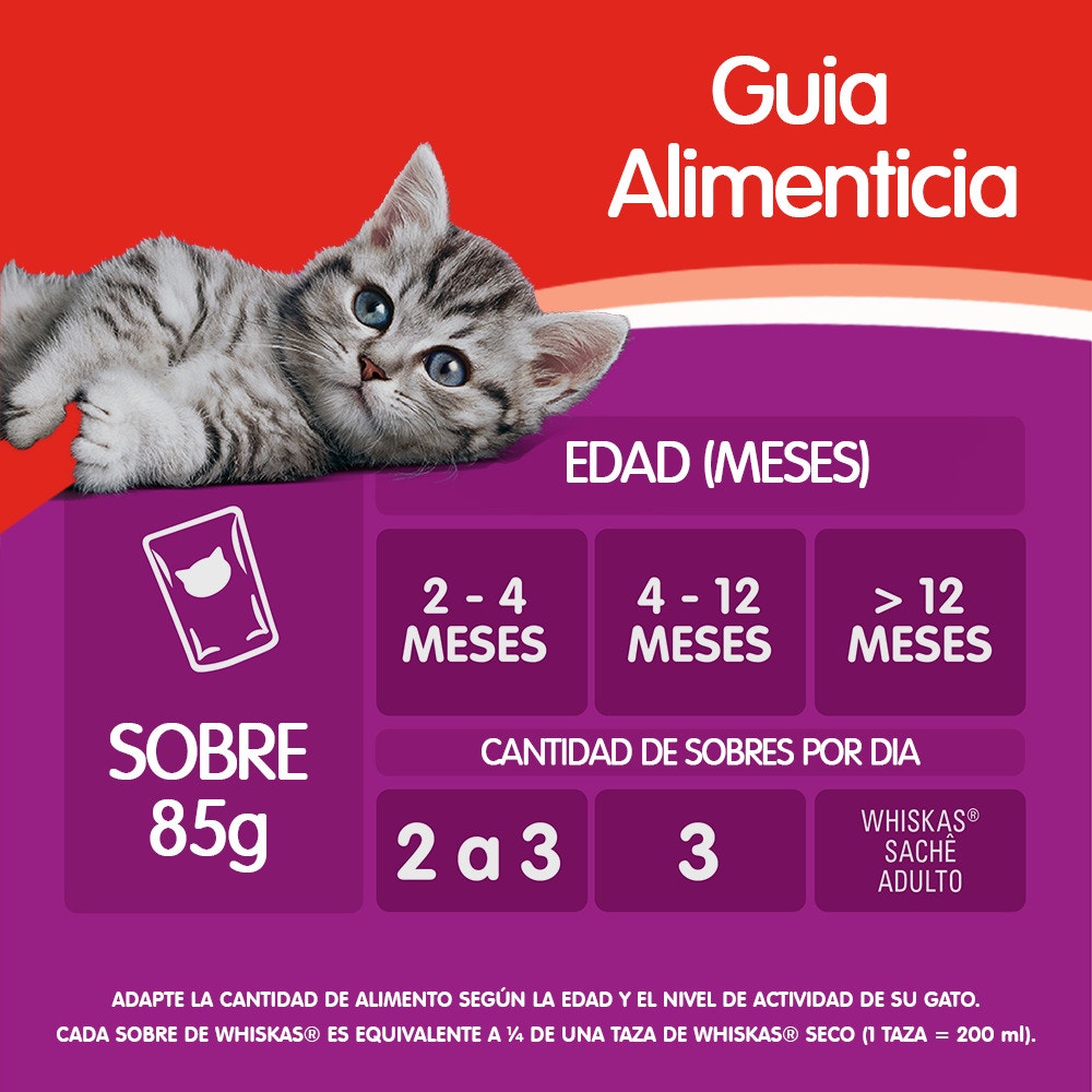 Whiskas Sobrecito Para Gatitos Carne en Salsa - 6