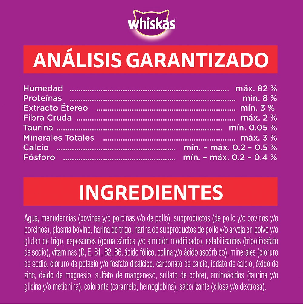 Whiskas Sobrecito Para Gatos Carne en Salsa - 3