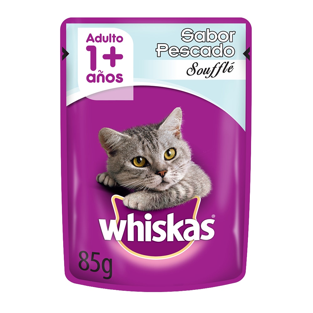 Whiskas Sobrecito Para Gatos Pescado en Soufflé - 1