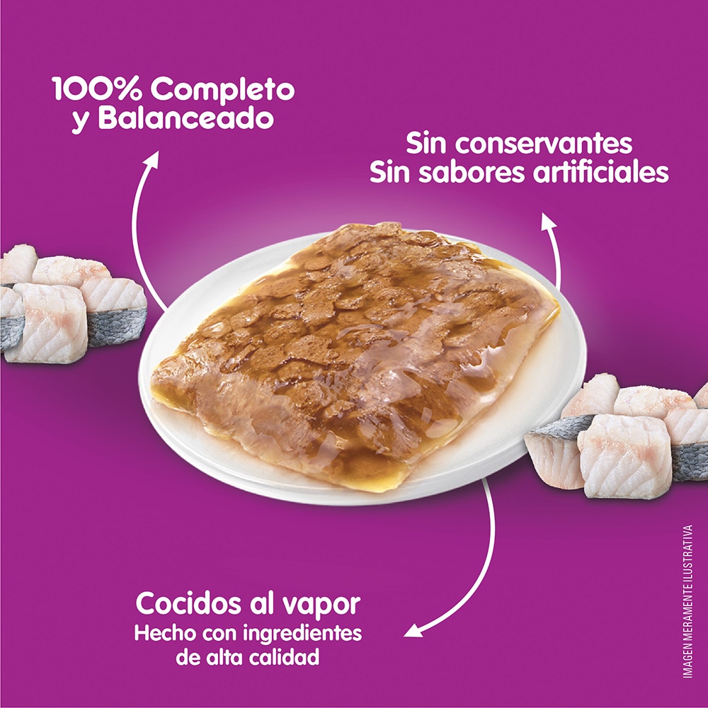 Whiskas Sobrecito Para Gatos Pescado en Soufflé - 4