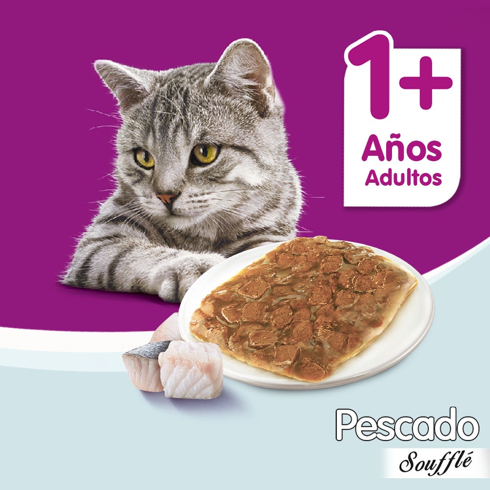 Whiskas Sobrecito Para Gatos Pescado en Soufflé - 5