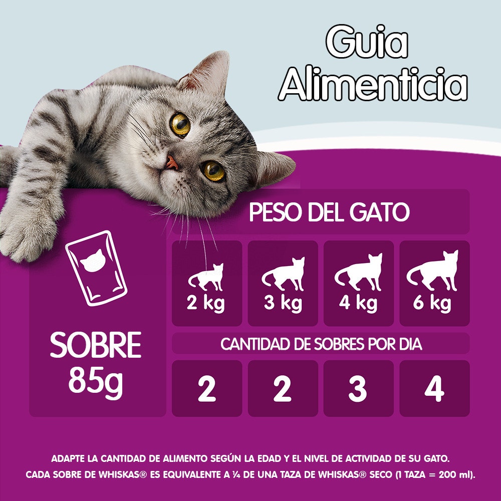 Whiskas Sobrecito Para Gatos Pescado en Soufflé - 6