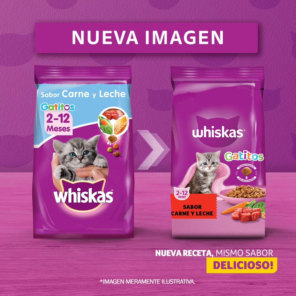 Whiskas Alimento Seco para Gatitos Carne y Leche - 7