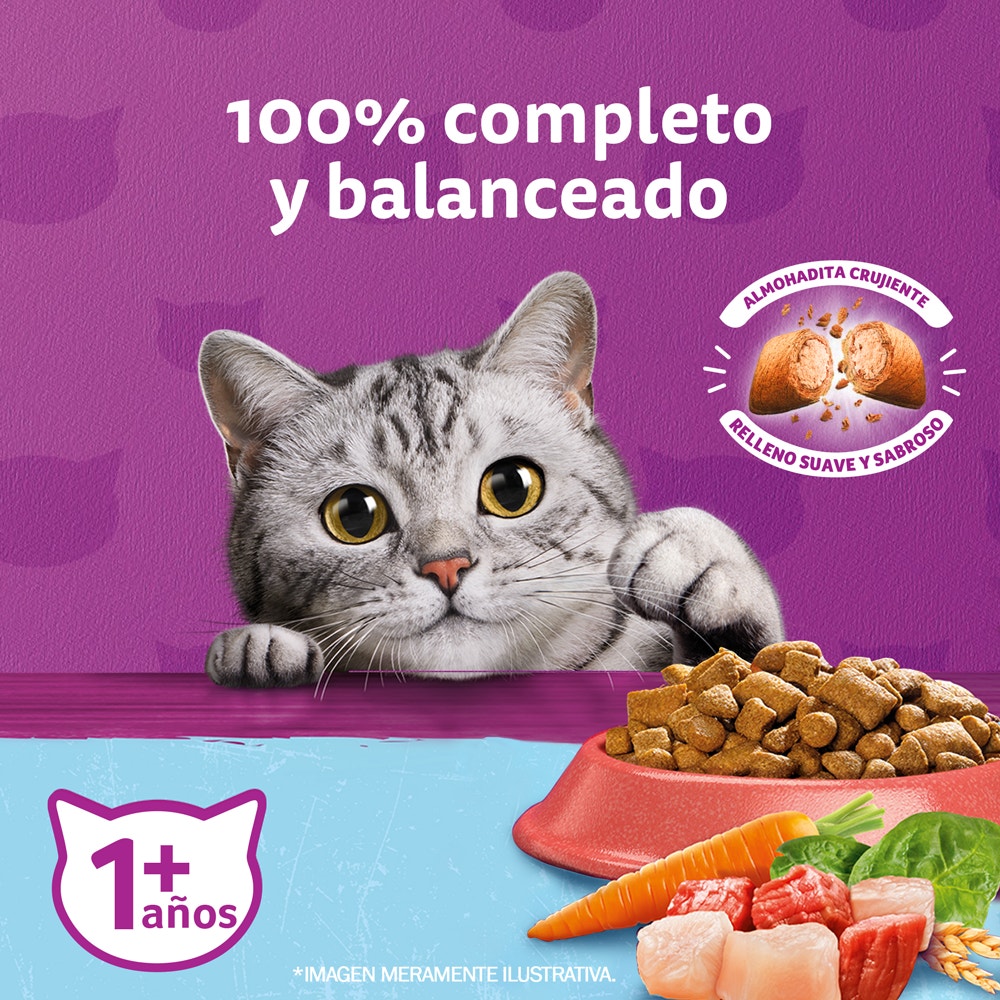 Whiskas Alimento Seco Para Gatos Castrados Mix Carne - 3