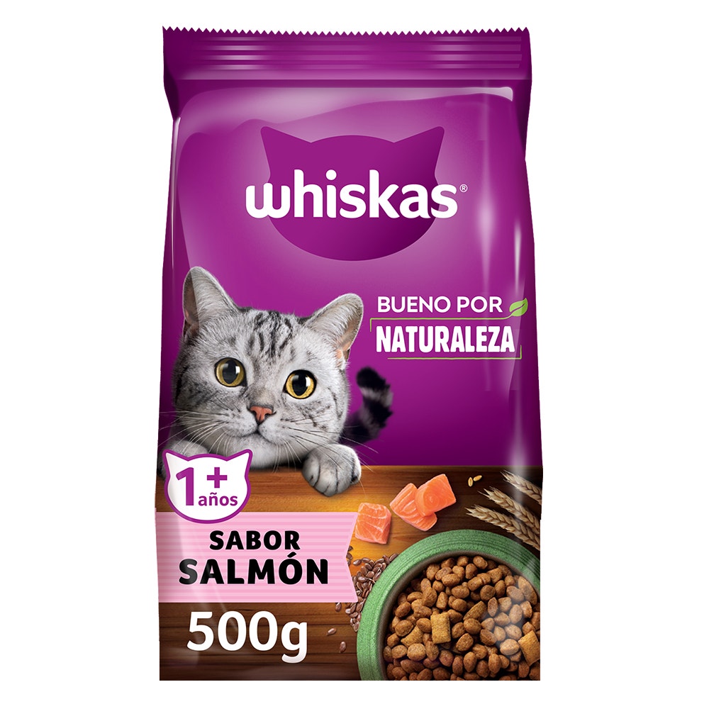 Whiskas Bueno por Naturaleza Alimento Seco Para Gatos Salmon - 1