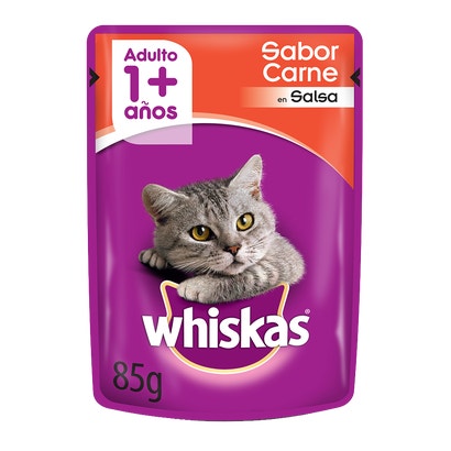 Whiskas Sobrecito Para Gatos Carne en Salsa