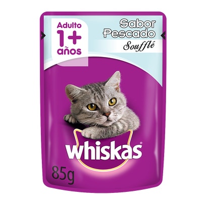 Whiskas Sobrecito Para Gatos Pescado en Soufflé